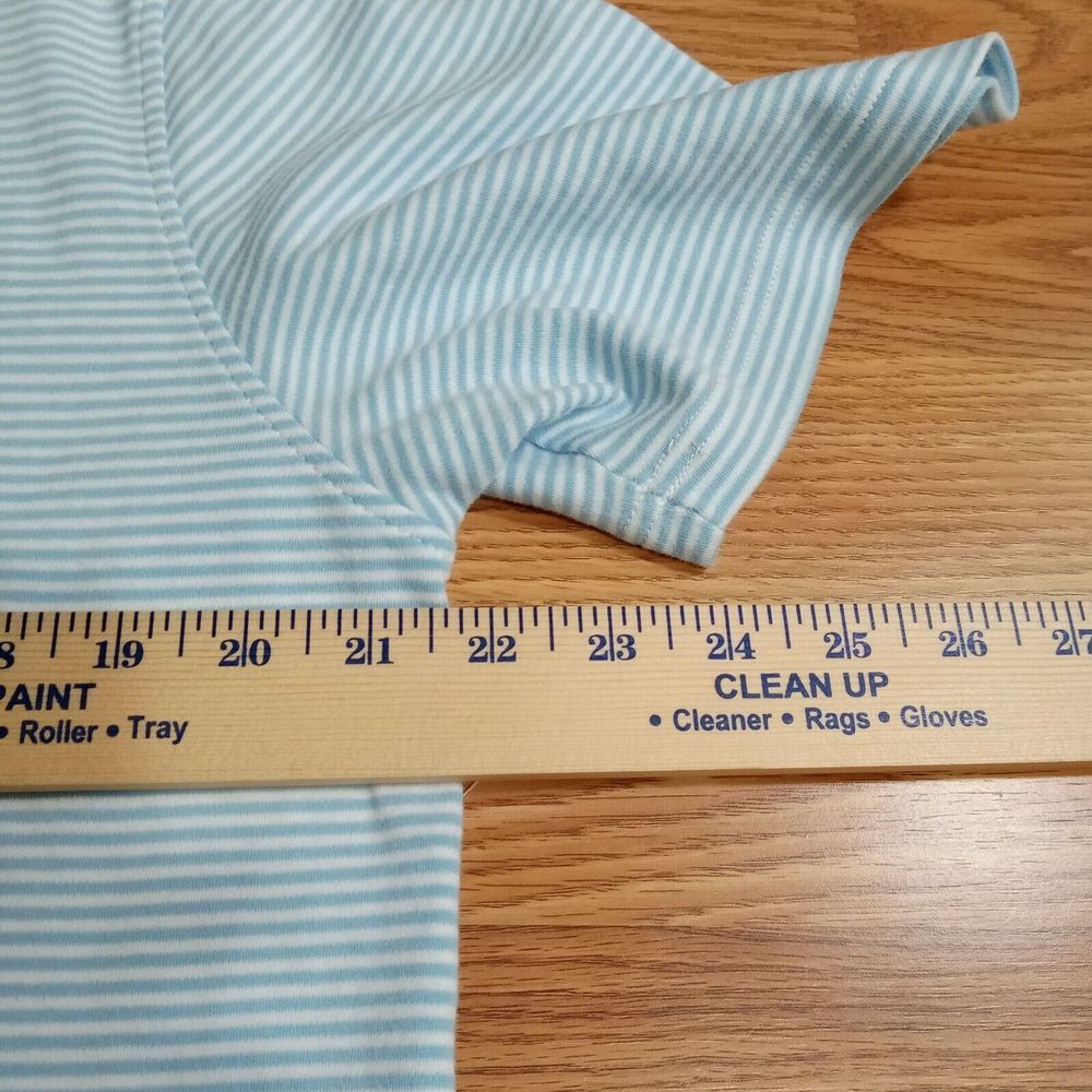 Alan Flusser Shirt Mens Sz L Polo Pima Cotton Soft Striped Short Sleeve - Picture 7 of 10